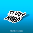 استیکر study hard