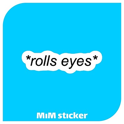 استیکر rolls eyes