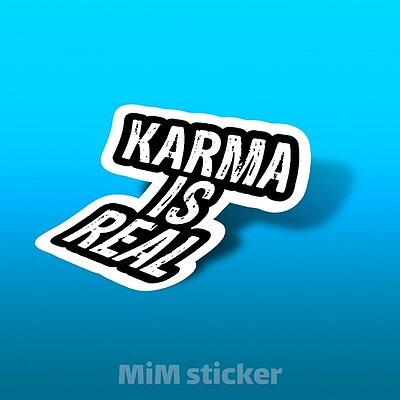 استیکر Karma is real 