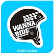 استیکر Just wanna ride
