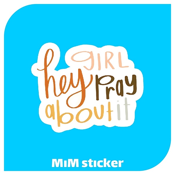 استیکرgirl hey pray abovt it