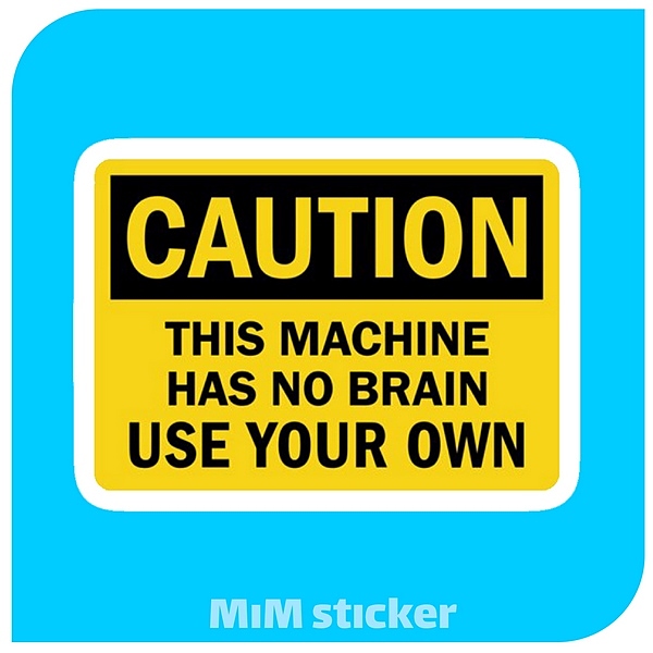 استیکر Caution
