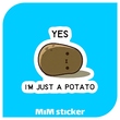 استیکر yes im just a potato 