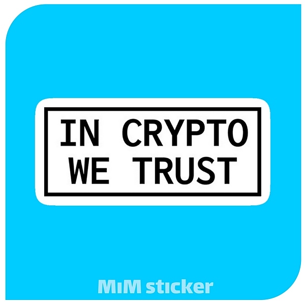 استیکر in crypto we trust