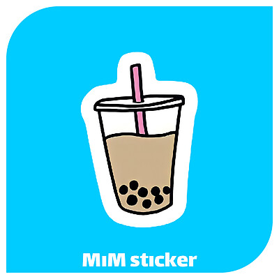 استیکر bubble tea