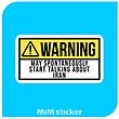 استیکر متن Warning