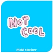استیکر متن Not cool