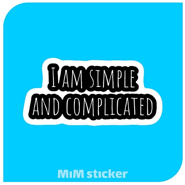 استیکر I am simple