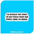 استیکر not funny
