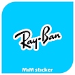 استیکر لوگو ray ban