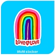 استیکر love is love 