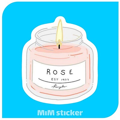 استیکرشمع Rose