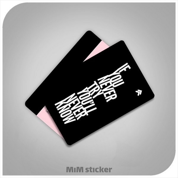 استیکر کارت بانکی If you never try