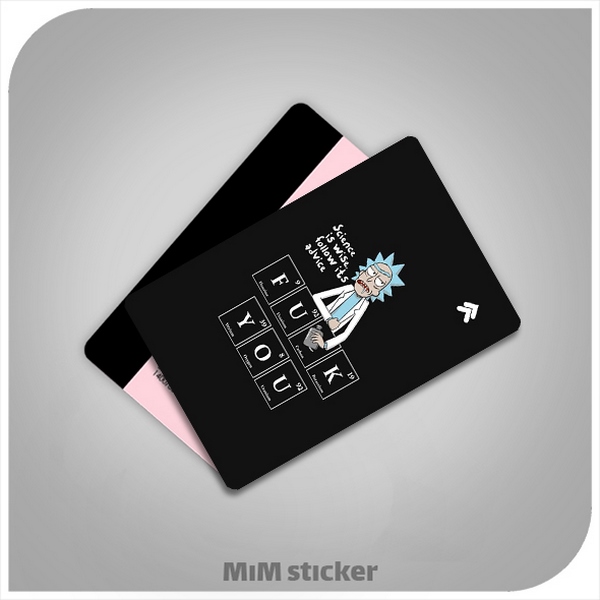 استیکر کارت بانکی Rick and morty