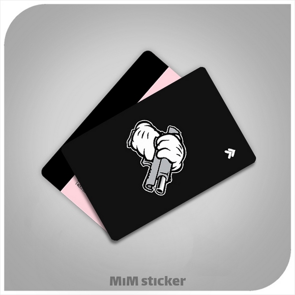 استیکر کارت بانکی تفنگ دار 