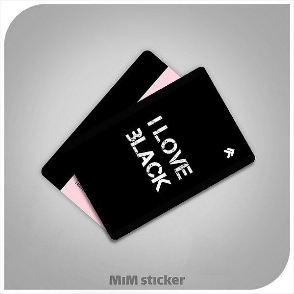 استیکر کارت بانکی I love black