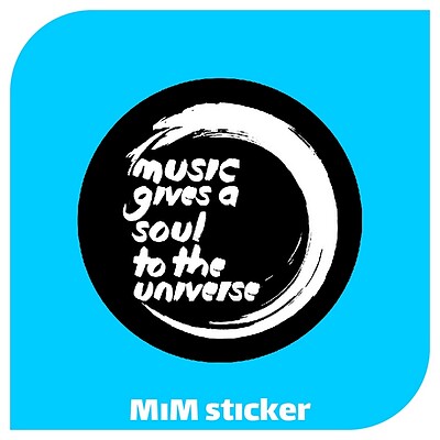 استیکر music gives a soul to the univeise