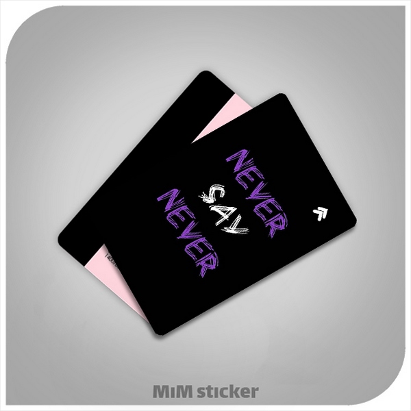 استیکر کارت بانکی Never say never 
