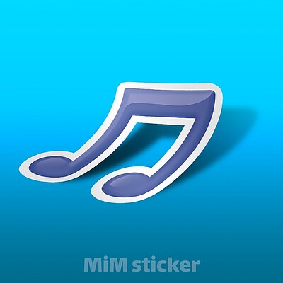 استیکر music emoji