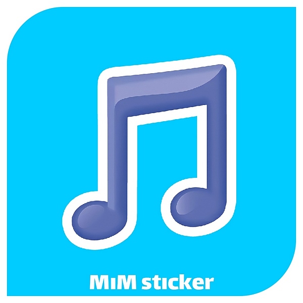 استیکر music emoji