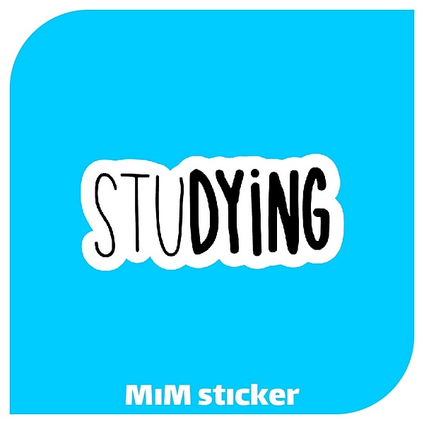 استیکر Studying