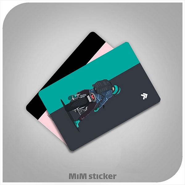 استیکر کارت بانکی موتور سوار 