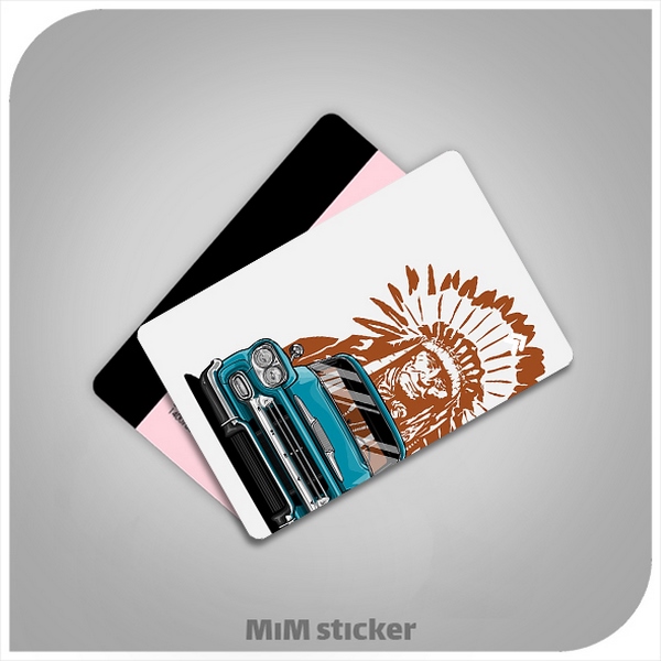 استیکر کارت بانکی ماشین ابی 