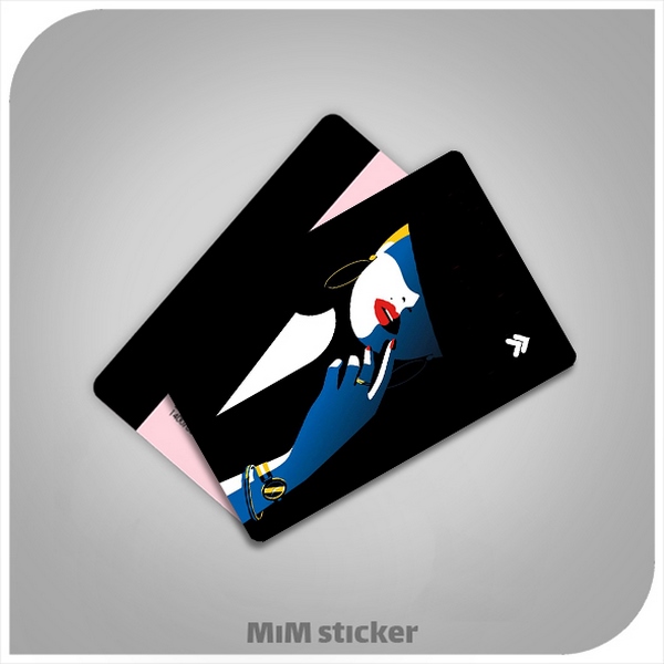 استیکر کارت بانکی دختر جذاب 