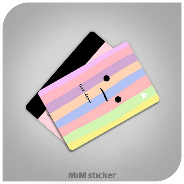 استیکر کارت بانکی خطوط رنگی