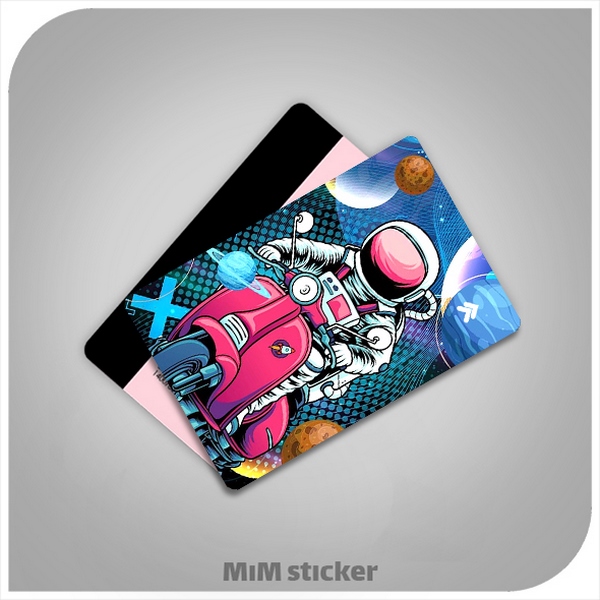 استیکر کارت بانکی فضانورد 