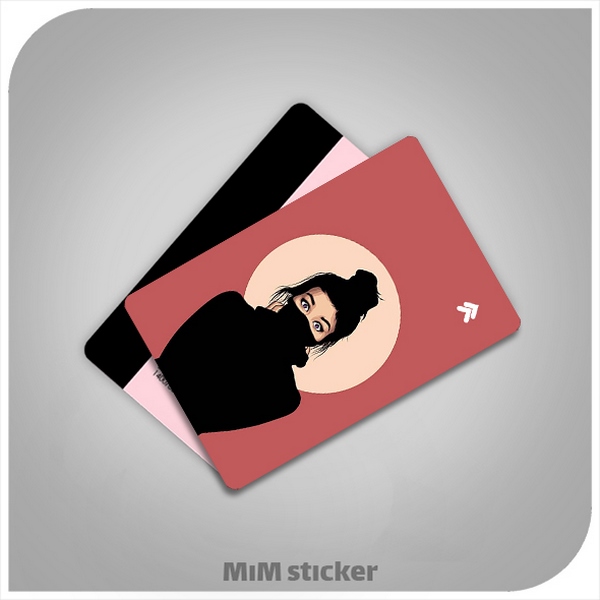 استیکر کارت بانکی دختر جذاب 