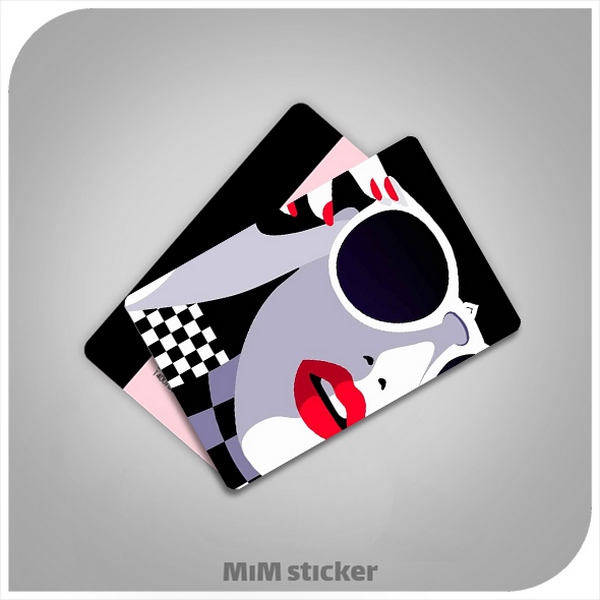 استیکر کارت بانکی دختر جذاب 