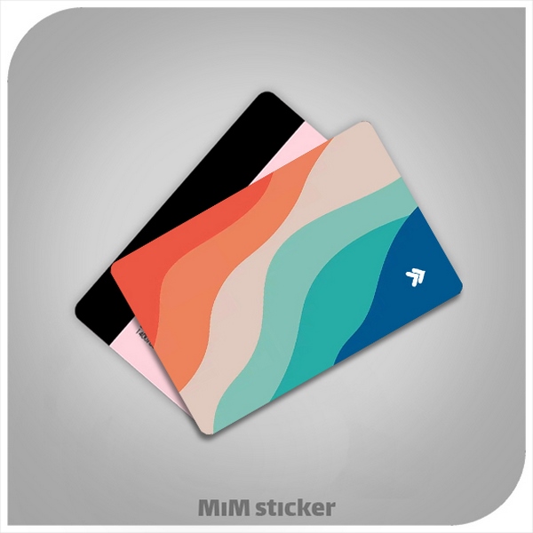 استیکر کارت بانکی رنگی رنگی 