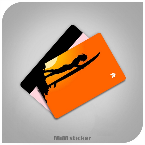 استیکر کارت بانکی موج سوار 