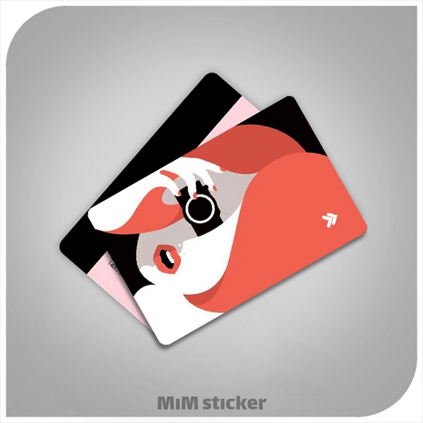 استیکر کارت بانکی دختر جذاب 