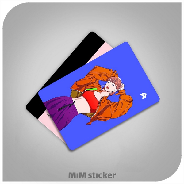 استیکر کارت بانکی دختر جذاب 