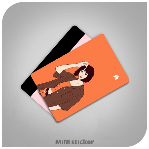 استیکر کارت بانکی دختر جذاب 