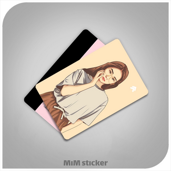 استیکر کارت بانکی دختر جذاب 