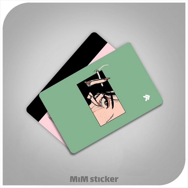 استیکر کارت بانکی دختر جذاب 