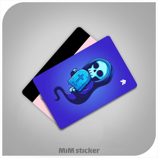 استیکر کارت بانکی جمجمه 