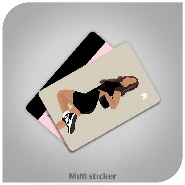 استیکر کارت بانکی دختر جذاب  