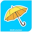 استیکر چتر زرد 