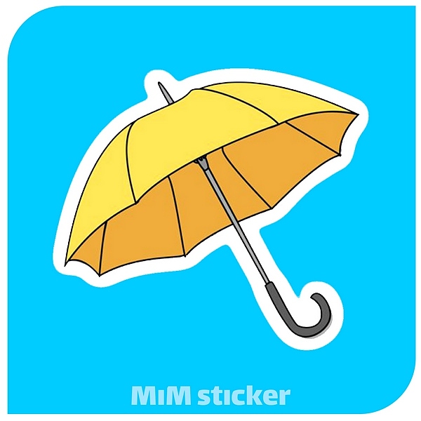 استیکر چتر زرد 