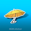 استیکر چتر زرد 