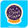 استیکر Strong woman