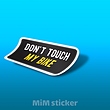 استیکر Dont touch my bike