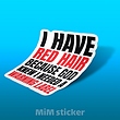 استیکر Red hair