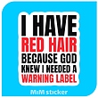 استیکر Red hair