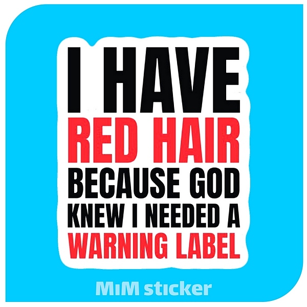استیکر Red hair