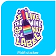 استیکر WINE 